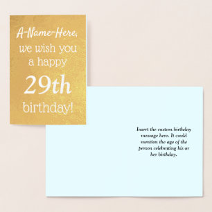 Loving Gold Foil 29th Birthday Greeting Card