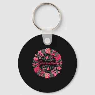 Loving grandma boho floral style happy mother's da key ring