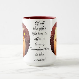 Loving Grandmother Inspirational Quote Hedgehog Mug