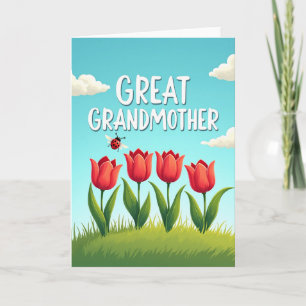 Loving Great Grandmother Tulip Card