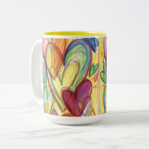Loving Healing Hearts Art Custom Coffee Cups