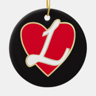 Loving heart ceramic ornament