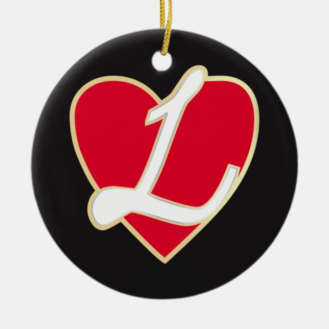 Loving heart ceramic ornament (Front)