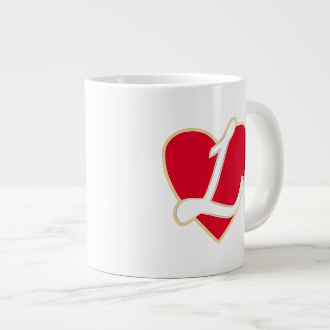Loving heart large coffee mug (Front Right)
