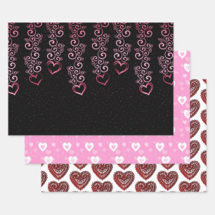 Loving Hearts Collection Wrapping Paper Sheet
