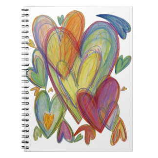 Loving Hearts Colourful Love Art Journal Notebook