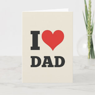 Loving I Heart Dad Art Card