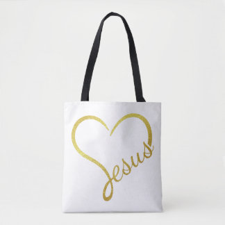 Loving Jesus Large Shoulder Tote Bag