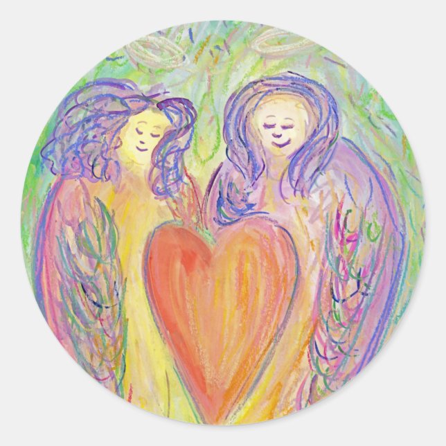 Loving Kindness Guardian Angels Art Sticker Decals (Front)