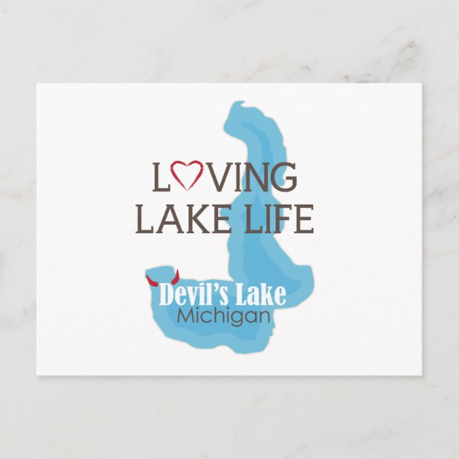 Loving Lake Life, Devil's Lake, Michigan Postcard (Front)