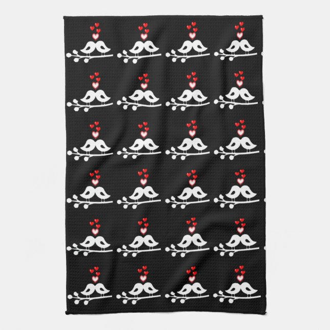 **LOVING LOVE BIRDS** KITCHEN TOWEL (Vertical)