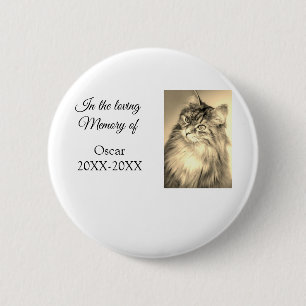 loving memorial keepsake funeral add pet name phot 6 cm round badge