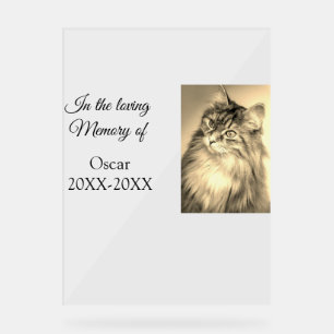 loving memorial keepsake funeral add pet name phot acrylic sign