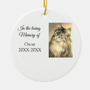 loving memorial keepsake funeral add pet name phot ceramic ornament