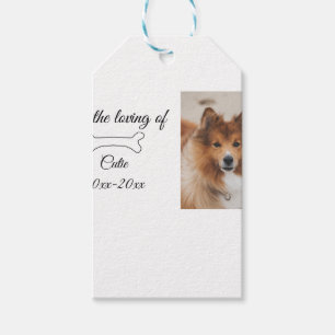 loving memorial keepsake funeral add pet name phot gift tags