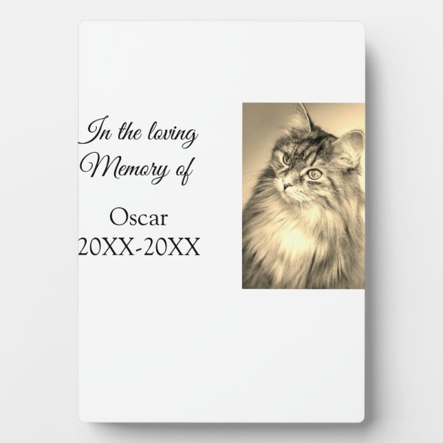 loving memorial keepsake funeral add pet name phot plaque (Front)