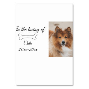 loving memorial keepsake funeral add pet name phot table number