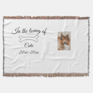 loving memorial keepsake funeral add pet name phot throw blanket