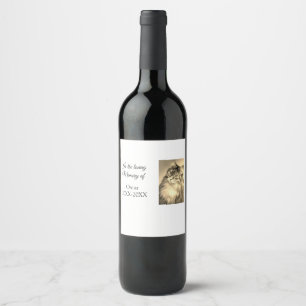 loving memorial keepsake funeral add pet name phot wine label