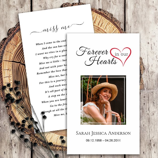 Loving Memorial Prayer Card with Photo (Creator Uploaded)