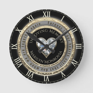 Loving Memorial Round Clock