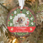 Loving Memory Christmas Wreath Pet Memorial Photo