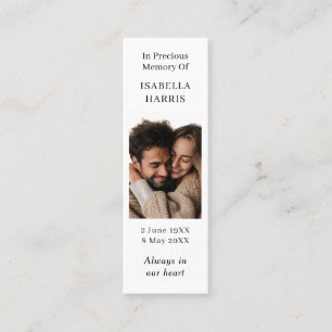 Loving Memory Funeral Memorial Design Mini Business Card