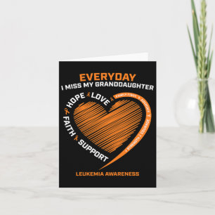 Loving Memory Granddaughter Leukaemia Awareness  Card