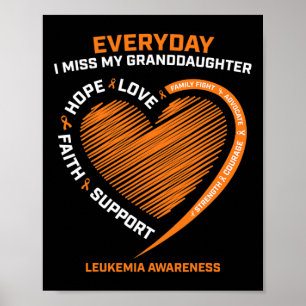 Loving Memory Granddaughter Leukaemia Awareness Poster