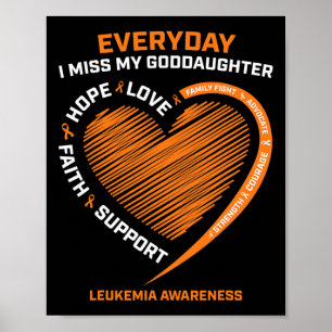 Loving Memory In Remembrance Goddaughter Leukaemia Poster