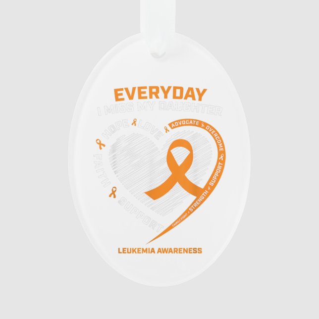 Loving Memory In Remembrance Of Daughter Leukemia Ornament (Front)