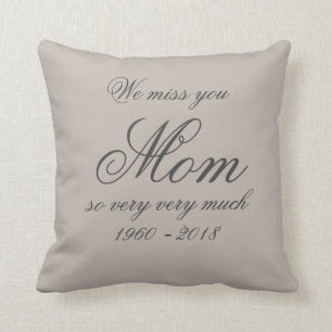 Loving Memory MOM Throw Pillow Names Personalised