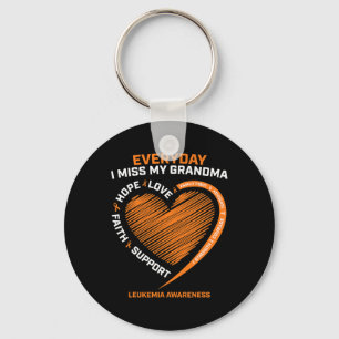 Loving Memory Of My Grandma Leukaemia Awareness Key Ring