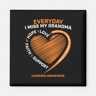 Loving Memory Of My Grandma Leukaemia Awareness Magnet