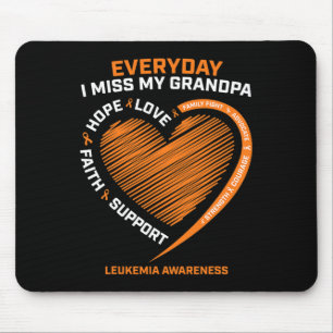 Loving Memory Of My Grandpa Leukaemia Awareness Mouse Pad