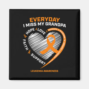 Loving Memory Of My Grandpa Remembrance Leukaemia  Magnet