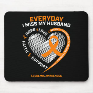 Loving Memory Of My Husband Remembrance Leukaemia Mouse Pad