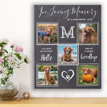 Loving Memory Personalised Dog Pet Photo Memorial Faux Canvas Print<br><div class="desc">Celebrate your best friend with a custom dog memorial photo collage canvas in a rustic grey slate design. This unique dog photo collage memorial canvas is the perfect gift for yourself, family or friends to honour those loved . We hope your pet memorial dog photo canvas will bring you joy...</div>