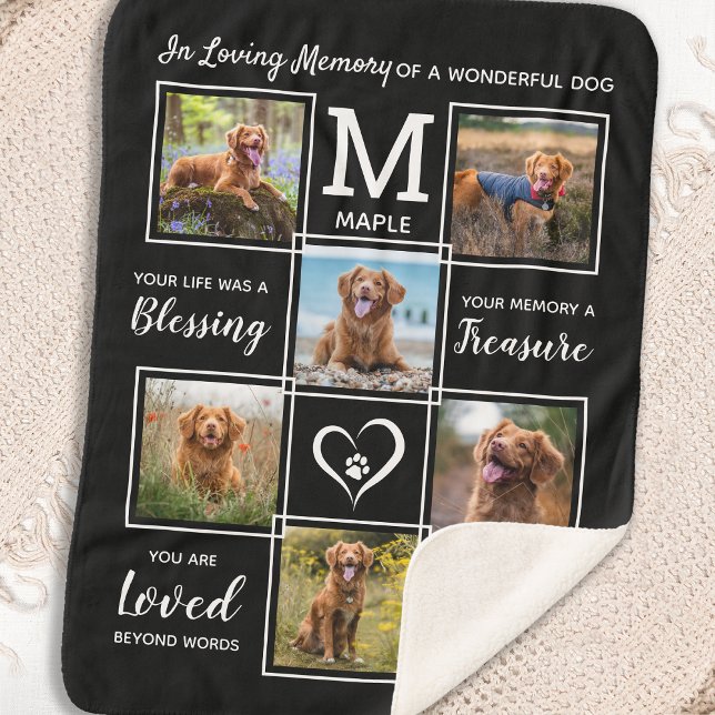 Loving Memory Personalised Photo Pet Memorial She Sherpa Blanket (Creator Uploaded)
