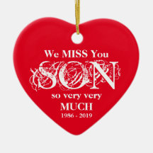 Loving Memory Personalised Son Christmas Ornament
