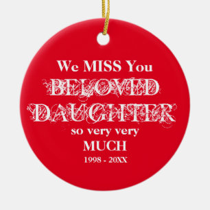 Loving Memory Personalized Daughter Ornament