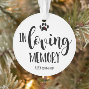 loving memory photo pet memorial christmas tree ornament