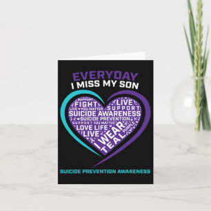 Loving Memory Son Suicide Awareness Gifts Suicide Card