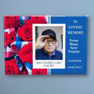 Loving Memory Veteran/Loved One Photo Block