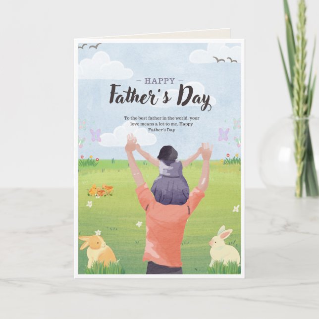 Loving Message for Dad Card (Front)