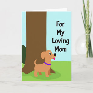 Loving Mom Dog Art Card