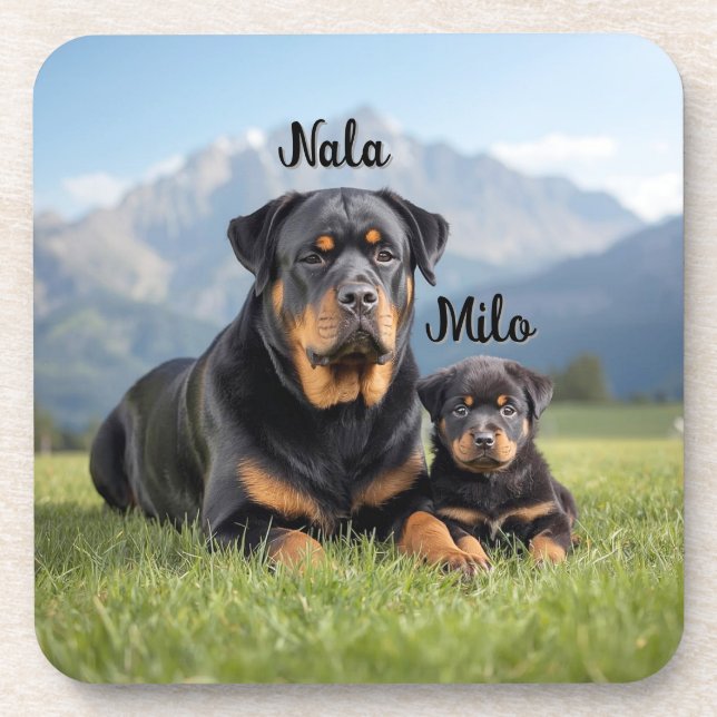 Loving Mother and Son Personalised Coaster Set (Front)