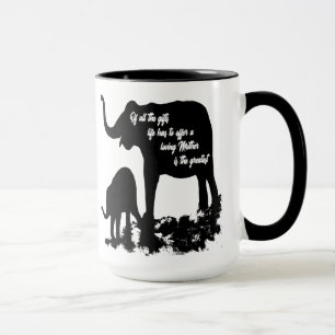 Loving Mother Quote Elephants Mug