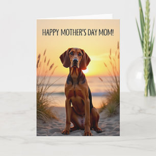 Loving Mothers Day Dog Beach Card