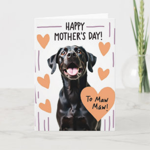 Loving Mothers Day Dog Portrait Card